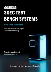 Kerionics launches SOEC/SOFC Test Benches para pruebas de single cell y stack, 350W, 1kW y 3kW